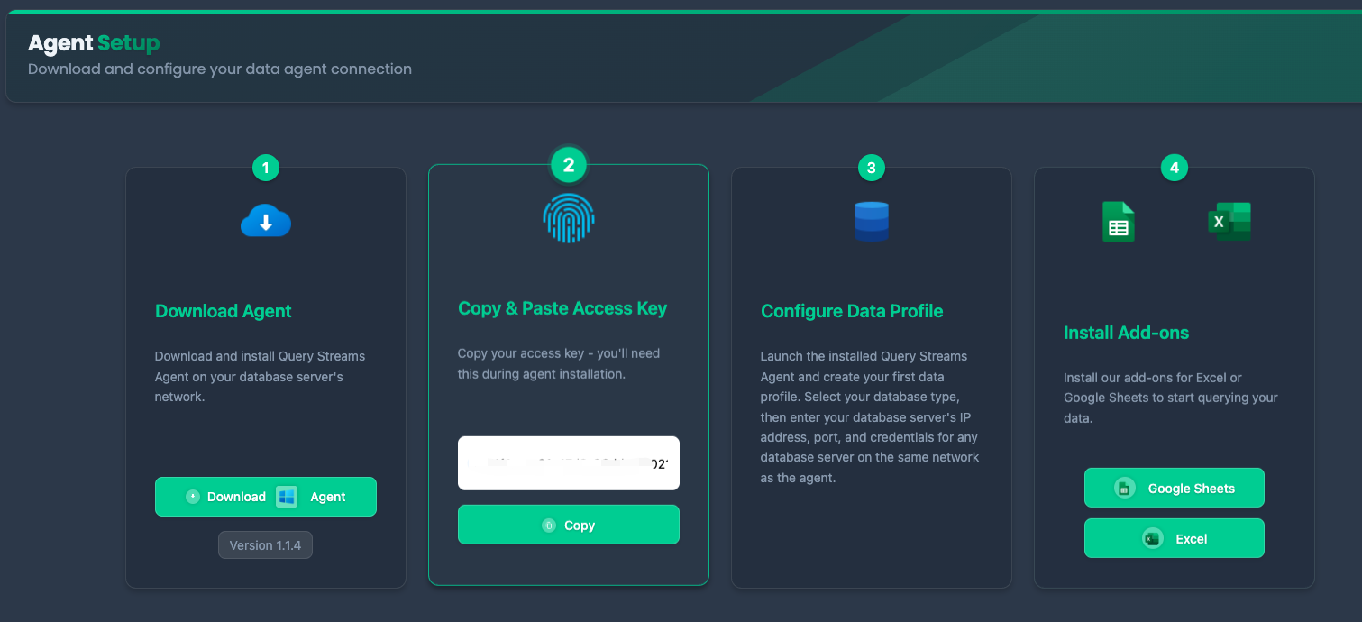 Query Streams Setup