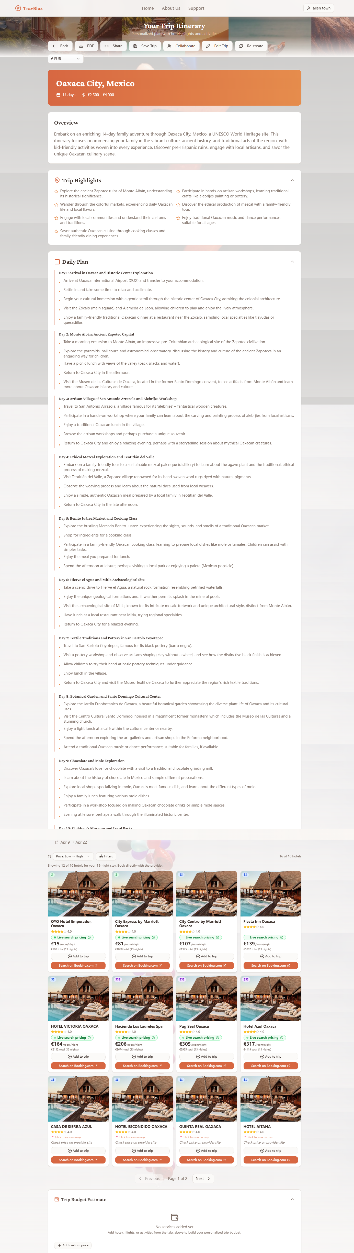 TravBlox Feature result